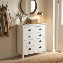 Load image into Gallery viewer, Congo 4 Drawers Tallboy - White
