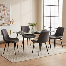 Load image into Gallery viewer, Kivo Linen Dining Chair - Set of 4 - Dark Grey
