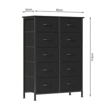 Load image into Gallery viewer, Natalia 10 Drawers Tallboy - Dark Grey