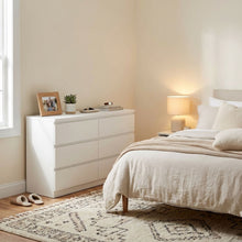 Load image into Gallery viewer, Tongass Wooden Low Boy 6 Drawers - White