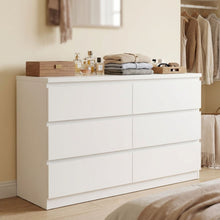 Load image into Gallery viewer, Tongass Wooden Low Boy 6 Drawers - White