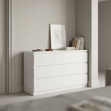 Load image into Gallery viewer, Tongass Wooden Low Boy 6 Drawers - White