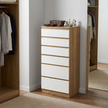 Load image into Gallery viewer, Harris 6 Drawer Tallboy with Mirror - Oak + White
