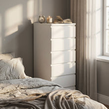 Load image into Gallery viewer, Tongass Wooden Slim Tallboy 6 Drawers - White