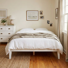 Load image into Gallery viewer, Conival Double Wooden Bed Frame - White
