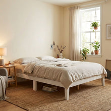 Load image into Gallery viewer, Conival Double Wooden Bed Frame - White