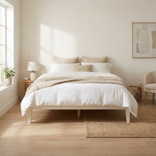 Load image into Gallery viewer, Conival King Wooden Bed Frame - White