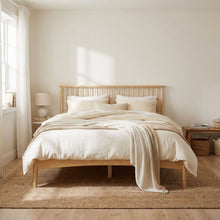 Load image into Gallery viewer, Tolmount King Wooden Bed Frame - Light Oak