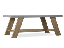 Load image into Gallery viewer, Tommie Rectangular Coffee Table - Cement + Oak
