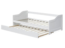 Load image into Gallery viewer, Laila Single Wooden Trundle Bed Frame - White
