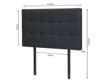 Load image into Gallery viewer, Susan King Single Fabric Upholstered Headboard - Black
