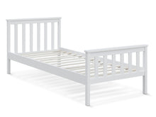 Load image into Gallery viewer, Andes Single Wooden Bed Frame - White