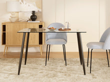 Load image into Gallery viewer, Eliot Tempered Glass Top Dining Table 120 x 70cm - Black