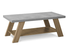 Load image into Gallery viewer, Tommie Rectangular Coffee Table - Cement + Oak
