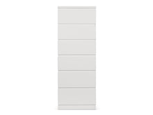 Load image into Gallery viewer, Tongass Wooden Slim Tallboy 6 Drawers - White