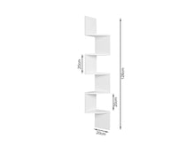 Load image into Gallery viewer, Nemi 5-Tier Wall Mounted Corner Shelf Storage Shelf - White
