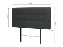 Load image into Gallery viewer, Susan Double Fabric Upholstered Headboard - Charcoal
