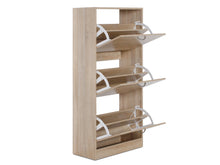 Load image into Gallery viewer, Matilda 3 Drawer Shoe Cabinet Storage Rack - Maple