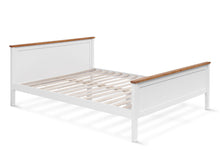 Load image into Gallery viewer, Kamet Double Wooden Bed Frame - White