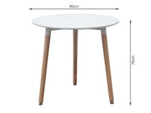 Load image into Gallery viewer, Finley Dining Table Round 80 x 76cm - White
