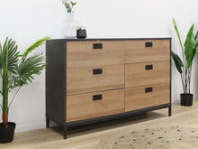 Load image into Gallery viewer, Morris Wooden Low Boy 6 Drawers - Oak
