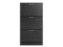Load image into Gallery viewer, Matilda 3 Drawer Shoe Cabinet Storage Rack - Black