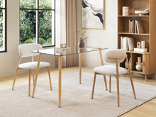 Load image into Gallery viewer, Fen Tempered Glass Top Dining Table 120 x 70cm - Oak