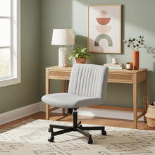 Load image into Gallery viewer, Lukas Cross Legged Office Chair - Light Grey