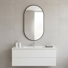 Load image into Gallery viewer, Luna Oval Metal Framed Wall Mirror - Black