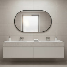 Load image into Gallery viewer, Luna Oval Metal Framed Wall Mirror - Black