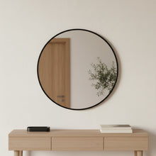 Load image into Gallery viewer, Nova Round Metal Framed Wall Mirror 50cm - Black