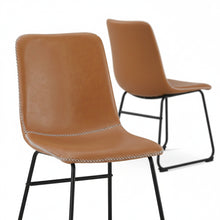Load image into Gallery viewer, Grayson PU Leather Dining Chair - Set of 2 - Caramel Tan