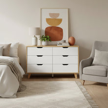 Load image into Gallery viewer, Schertz Wooden Low Boy 6 Drawers - Oak