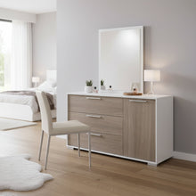 Load image into Gallery viewer, Waipoua 4 Drawer Low Boy with Mirror- GREY OAK