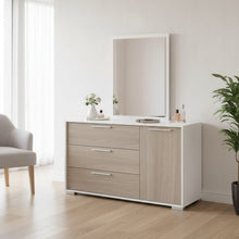 Load image into Gallery viewer, Waipoua 4 Drawer Low Boy with Mirror- GREY OAK
