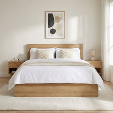 Load image into Gallery viewer, Harris King Bed Frame with Storage - Oak