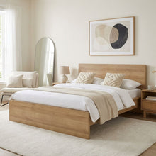 Load image into Gallery viewer, Harris King Bed Frame with Storage - Oak