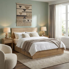 Load image into Gallery viewer, Harris Queen Bed Frame with Storage - Oak