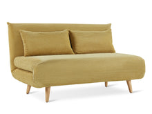 Load image into Gallery viewer, Hastings 2 Seater Fold-Out Sofa Bed - Yellow