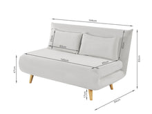 Load image into Gallery viewer, Hastings 2 Seater Fold-Out Sofa Bed - Grey
