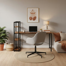 Load image into Gallery viewer, Kevin 160cm Computer Desk with Bookshelf - Rustic Brown