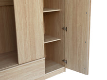 Load image into Gallery viewer, Benny 3 Door Wardrobe with Drawer - Light Teak