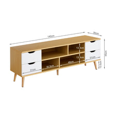 Load image into Gallery viewer, Lucille 1.4M Entertainment Unit - Maple + White