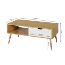 Load image into Gallery viewer, Riley Wooden Coffee Table - Maple + White