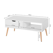 Load image into Gallery viewer, Riley Wooden Coffee Table - White