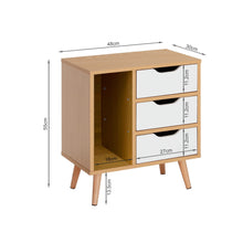 Load image into Gallery viewer, Luca Bedside Table - Maple + White