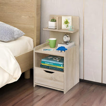 Load image into Gallery viewer, Vivian Bedside Table with Shelves - Oak