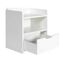 Load image into Gallery viewer, Vivian Bedside Table with Shelves - White