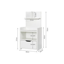 Load image into Gallery viewer, Vivian Bedside Table with Shelves - White