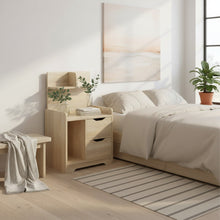 Load image into Gallery viewer, Finn Bedside Table with Shelves - Oak